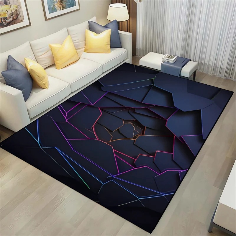 3D Geometric Carpet Neon Light - Outdoor Sport Live ulasan dan harga