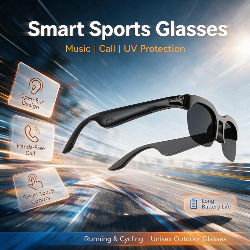Bluetooth Open Ear Smart Glass - Outdoor Sport Glasses ulasan dan harga