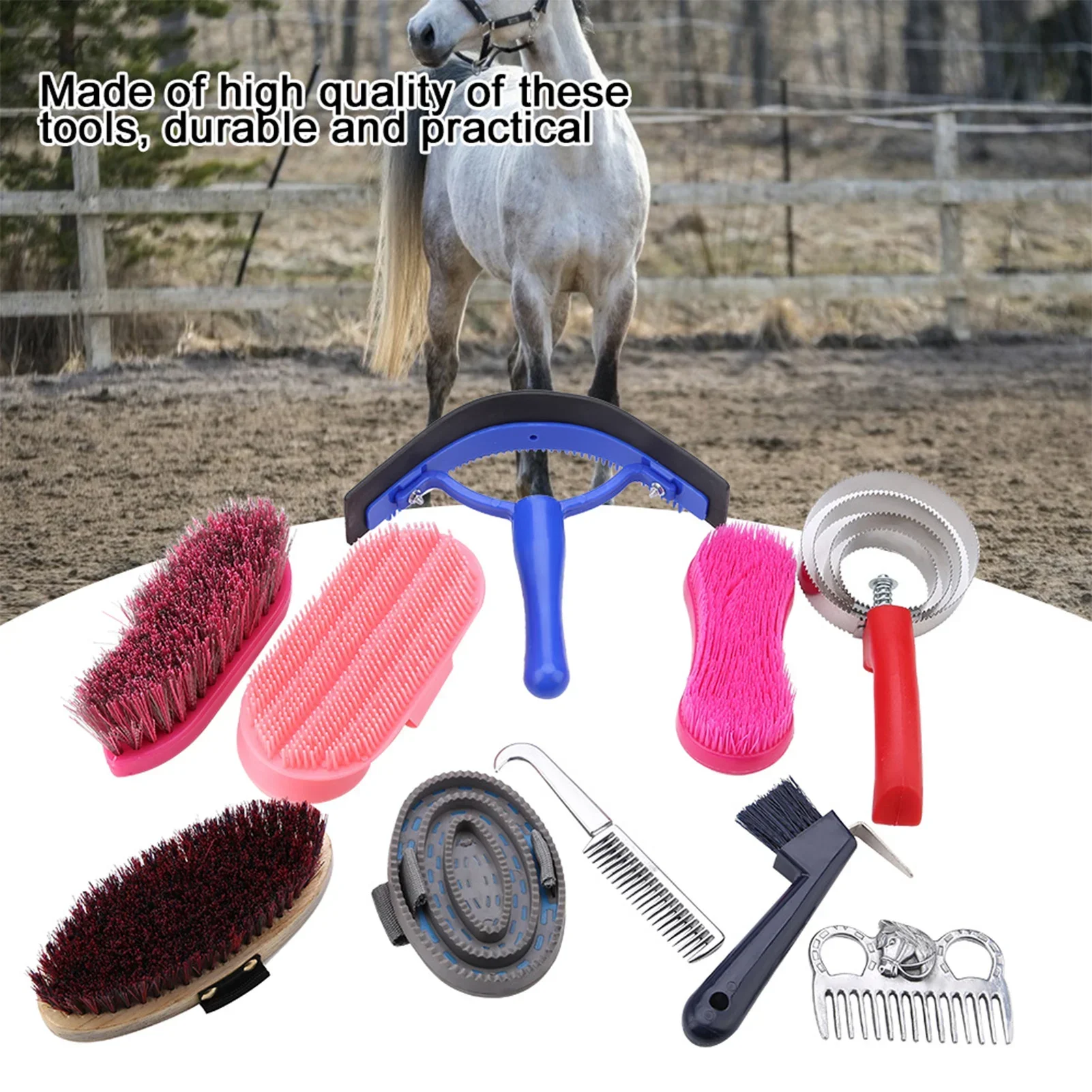 10Pcs Horse Grooming Care Kit  - Grooming Kit Horse ulasan dan harga