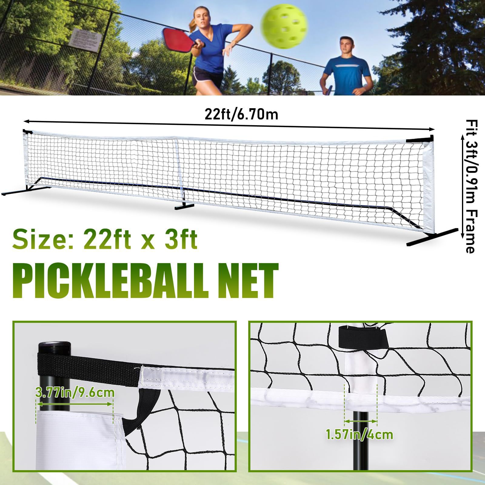 1Pcs/lot Black Portable Pickle - Outdoor Sports Net ulasan dan harga